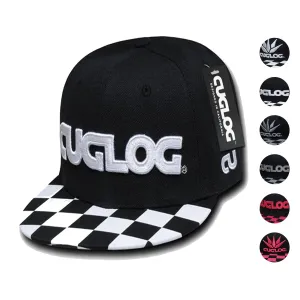 1 Dozen Cuglog Checker 6 Panel Retro Flat Bill Snapback Caps Hats Wholesale Bulk