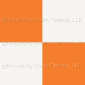 2” checkerboard check in tangerine orange