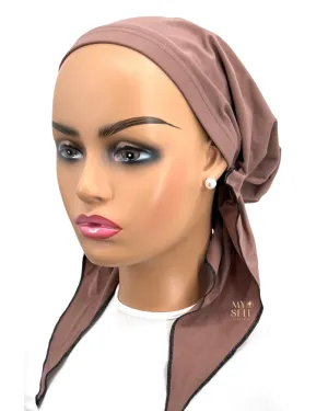 22SP016 Mocha Swim Pre-Tied Bandanna