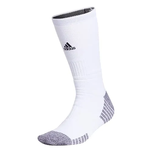 adidas unisex-adult 5-Star Team Cushioned Crew Socks (1-Pair), White/Black , Medium