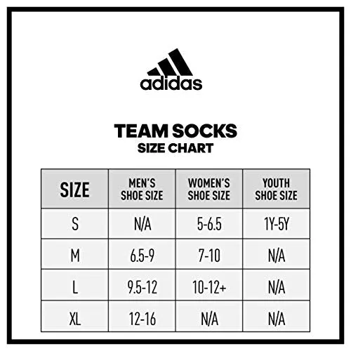 adidas unisex-adult 5-Star Team Cushioned Crew Socks (1-Pair), White/Black , Medium