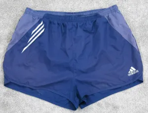 Adidas Womens Activewear Logo Running Shorts High Rise Blue Purple Size Medium