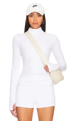 alo Wellness Ribbed Long Sleeve in White