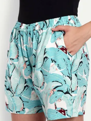 Alvano Beautiful Printed Light Blue Boxer Shorts