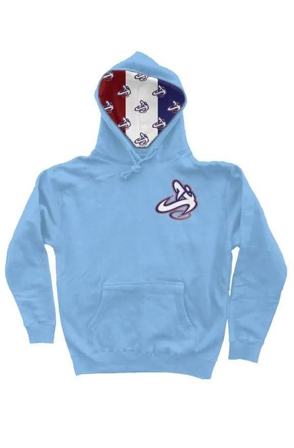 Athletic Apparatus Light Blue V1 heavyweight pullover hoodie