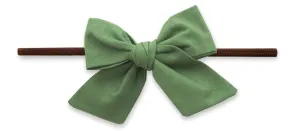 Baby Bling Hunter / Brown Big Cotton Bow Skinny Headband