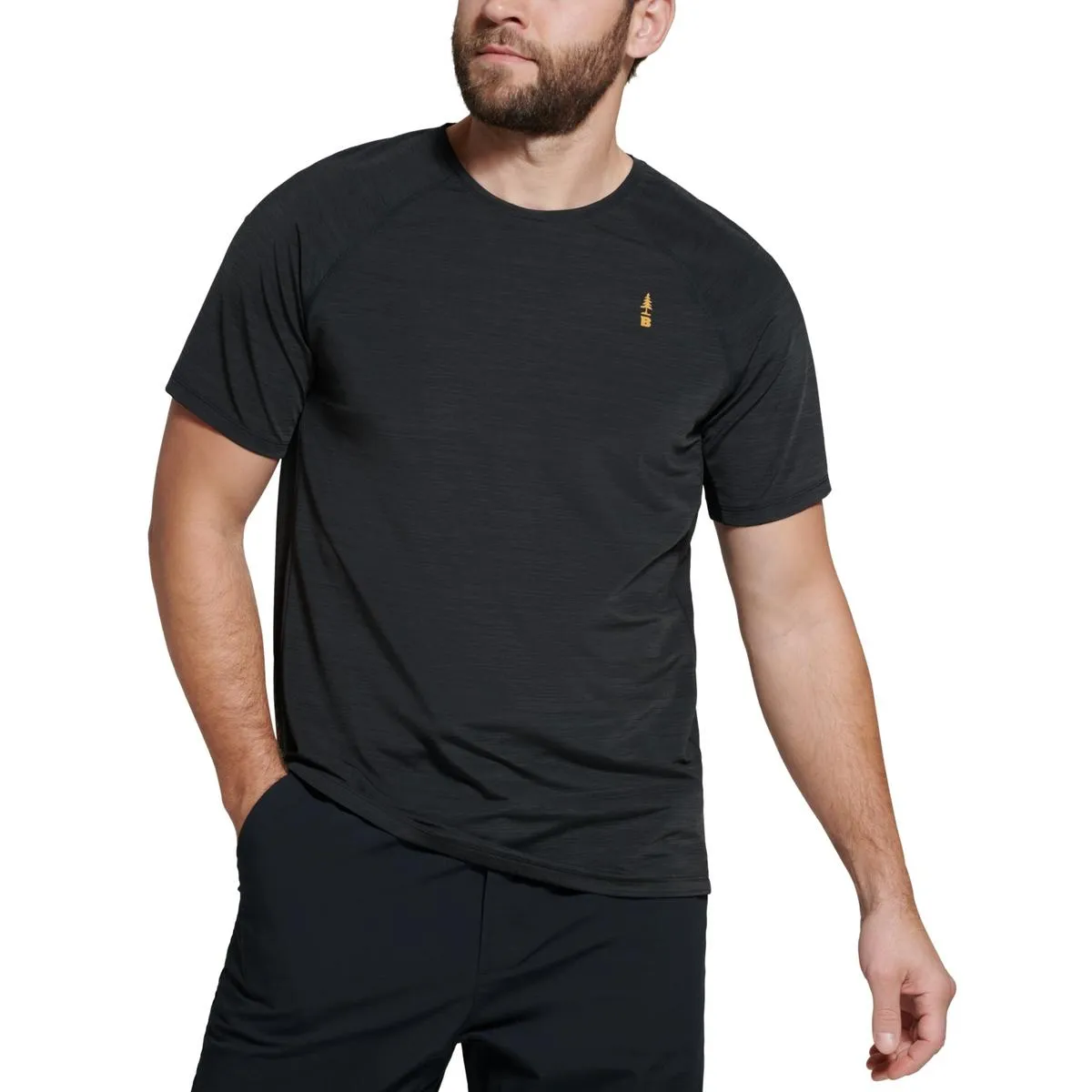 BASS OUTDOOR Mens Performance Fitness Shirts & Tops
