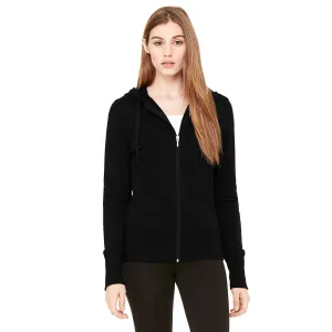 Bella   Canvas Women's Black Stretch French Terry Lounge Jacket