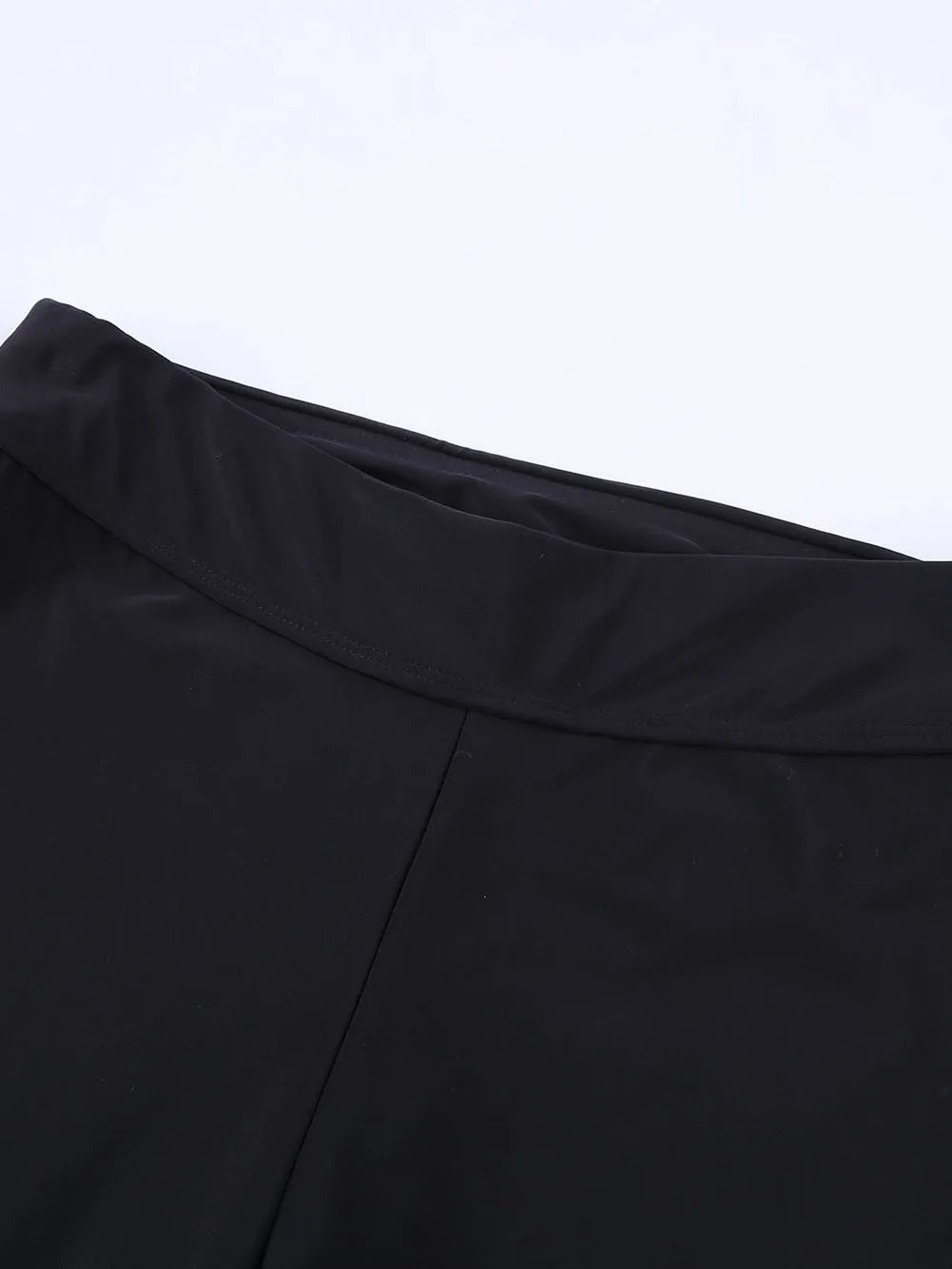 Black Adjustable Length Swim Leggings