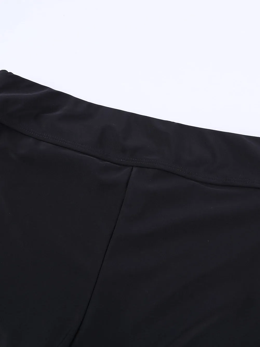 Black Adjustable Length Swim Leggings