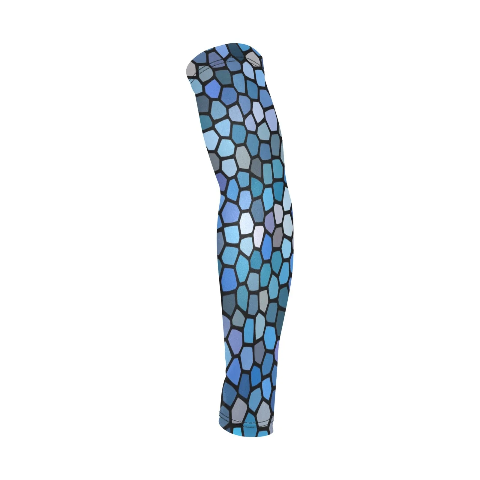 Black and Blue Stained Glass Weather Protection Arm Sleeves (FWS)