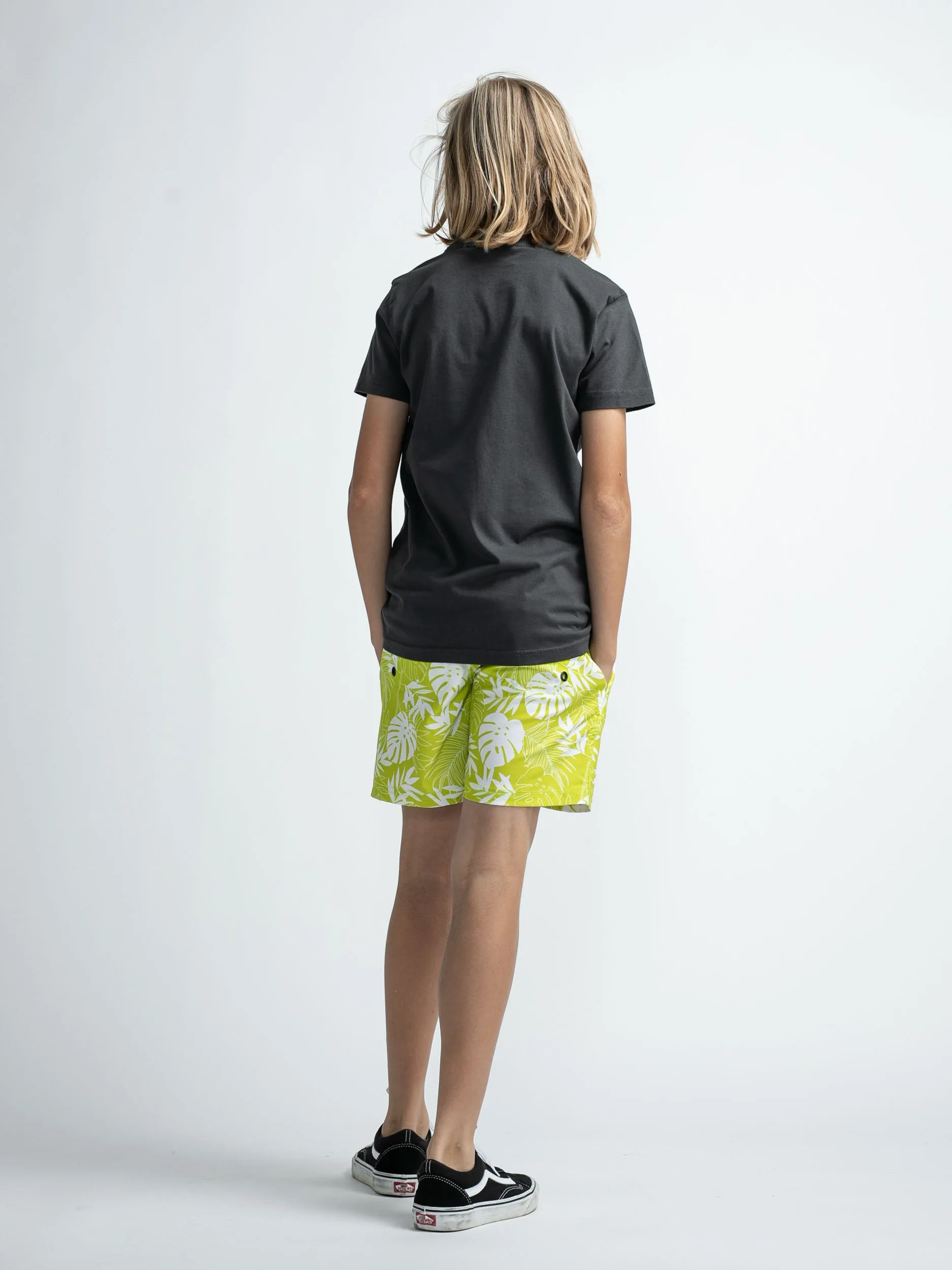 Botanical-print swimming shorts
