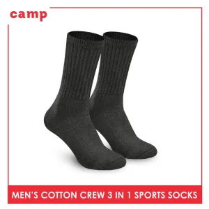 Camp Men's Cotton Thick Sports Crew Socks 3 pairs in a pack CMS3