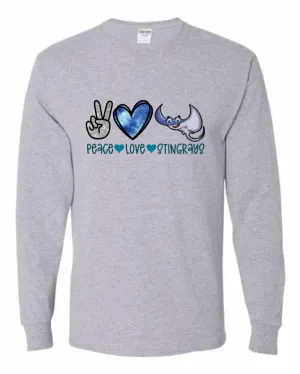 Central Elementary Long Sleeve Tee- Peace Love Stingrays