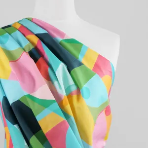 Cotton Voile - Aqua Midnight Summer Swim Woven Fabric by Nerida Hansen Sample
