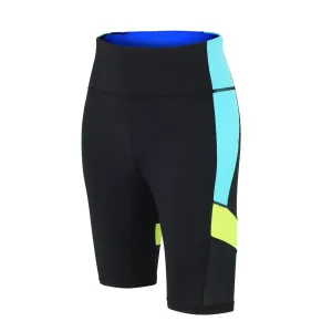 Damen Fitnesshose / Laufhose Kurz Schwarz-Neon Red Decoct Setprodukt