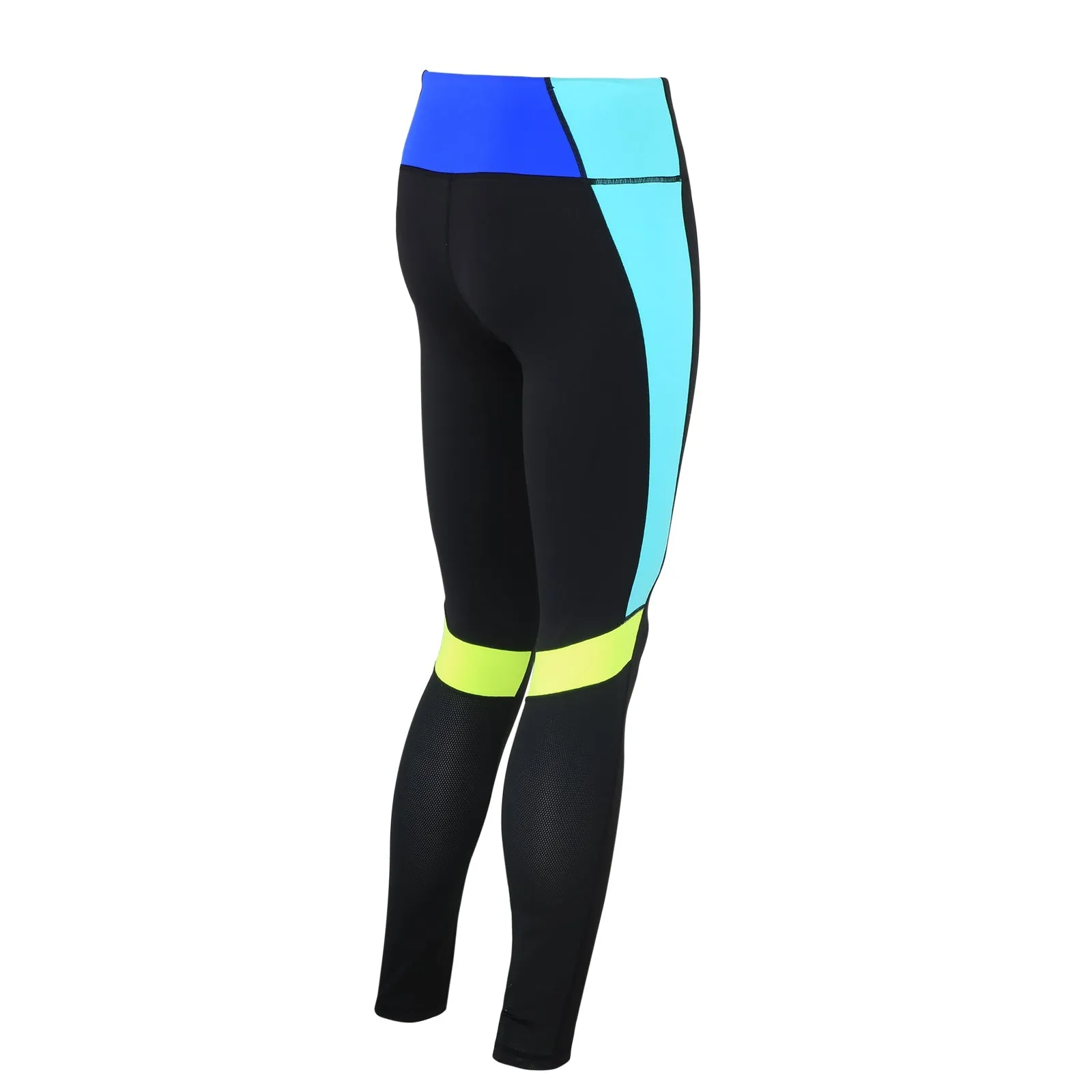 Damen Fitnesshose / Laufhose Lang Schwarz-Neon Red Decoct Setprodukt