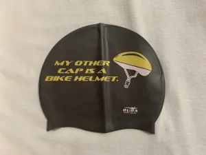 Duda "My Other Cap Is a Bike Helmet" Swim Cap