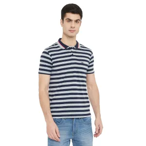 Duke Stardust Men Polo Neck Striped T-Shirt (MLF103)