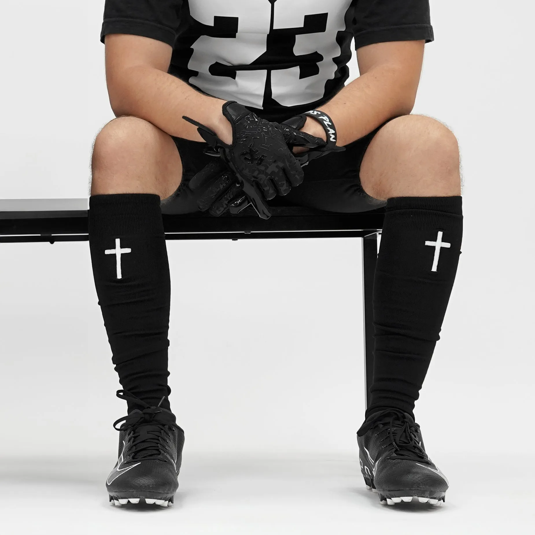 Faith Cross Long Scrunchie Socks