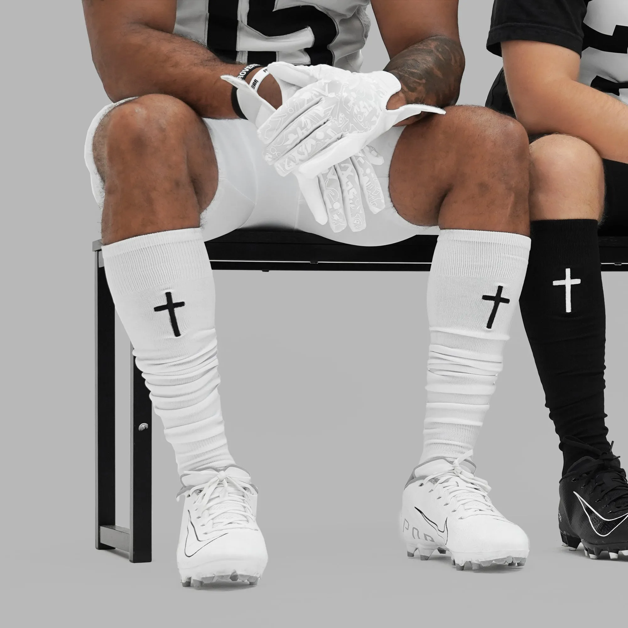 Faith Cross Long Scrunchie Socks