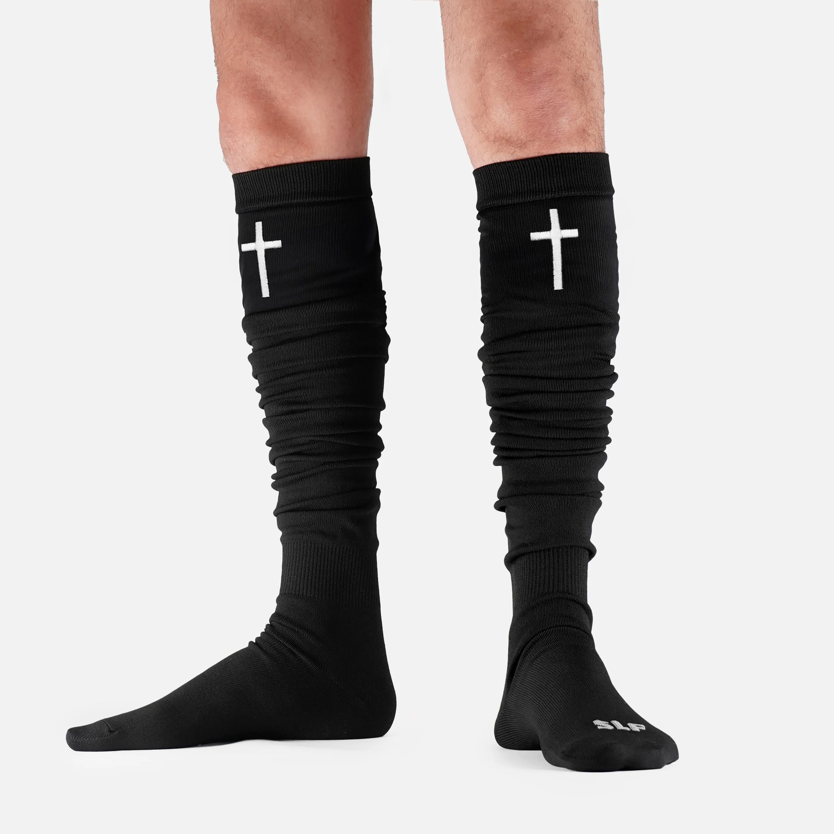 Faith Cross Long Scrunchie Socks