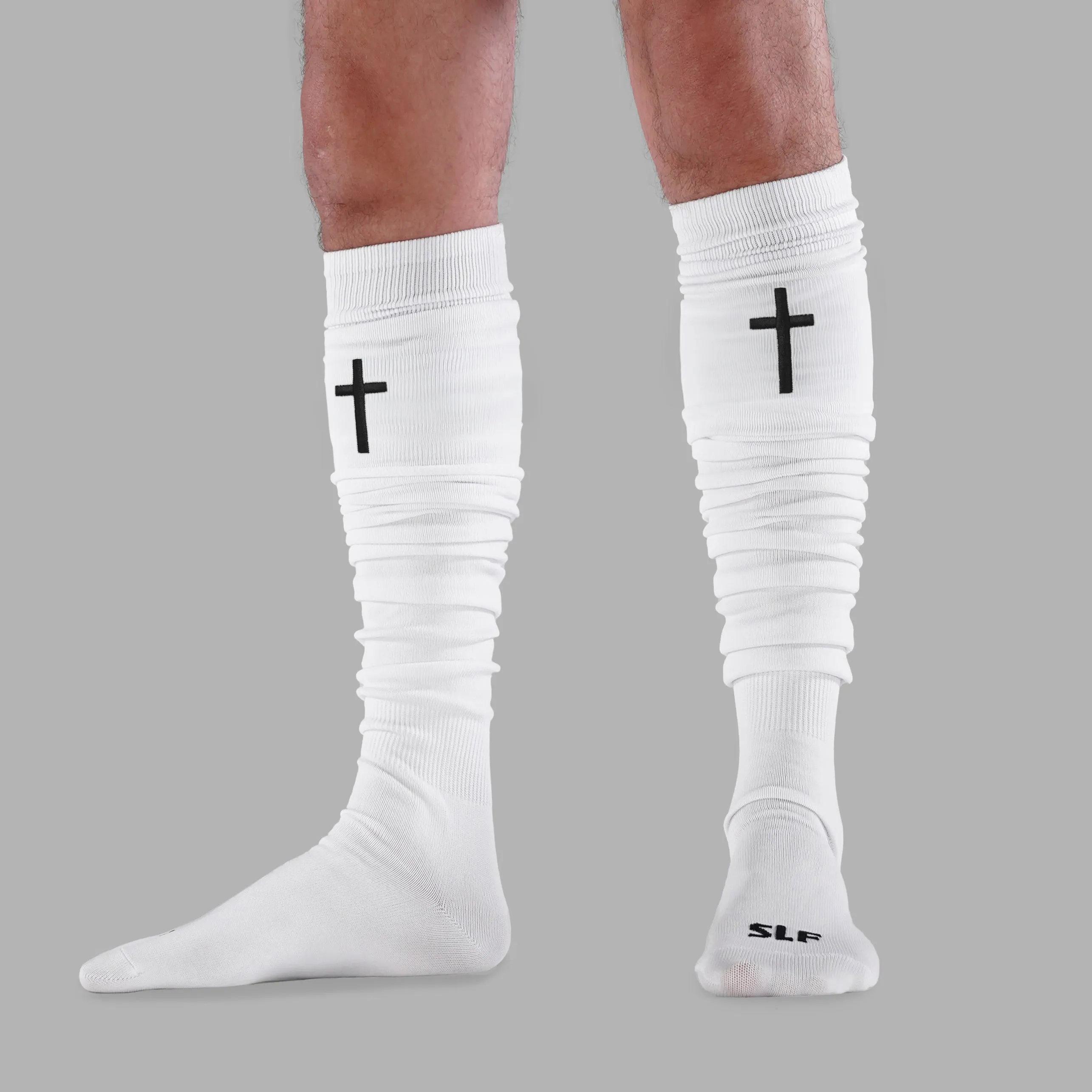 Faith Cross Long Scrunchie Socks