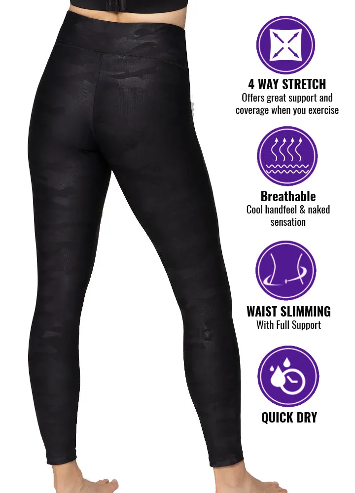 Faux Leather Camo High Waisted leggings