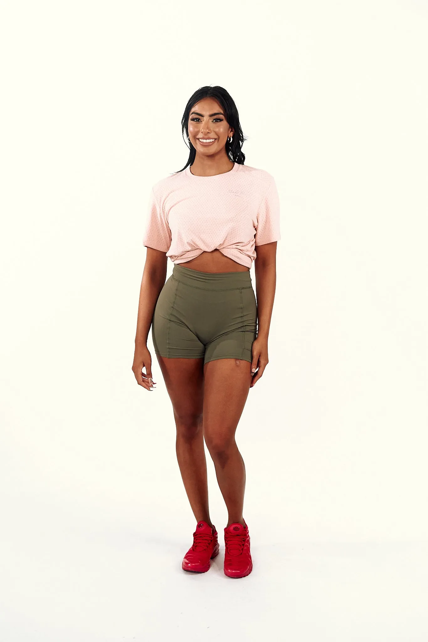 Flex High-Waist Women's Shorts (Olive)