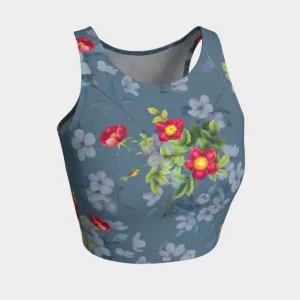 Floral Gray Athletic Top