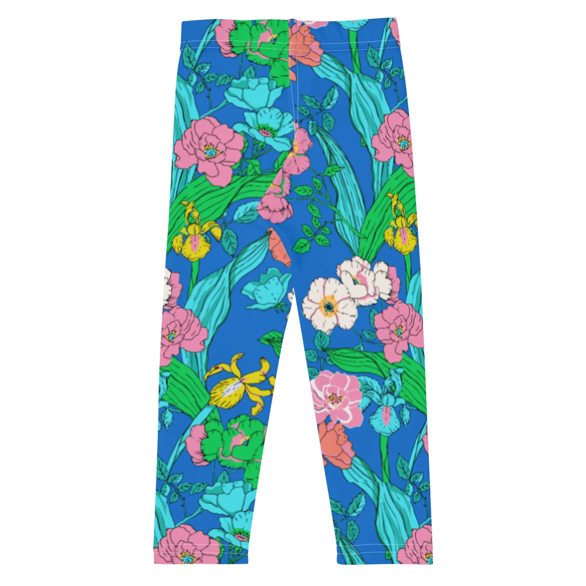 Girls (2T-7) UPF 50 Swim Leggings - Electric Blue Paradise