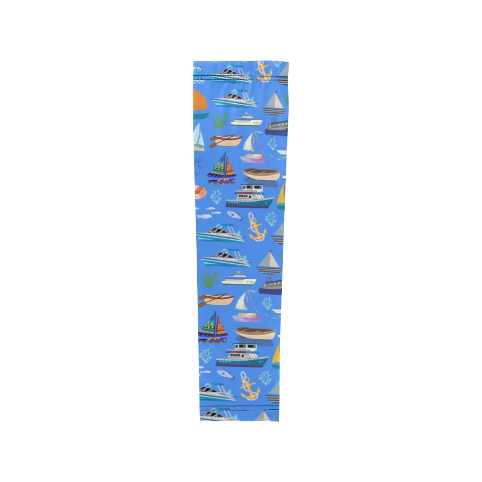 Graphic Nautical Blue Weather Protection Arm Sleeves  (FWS)