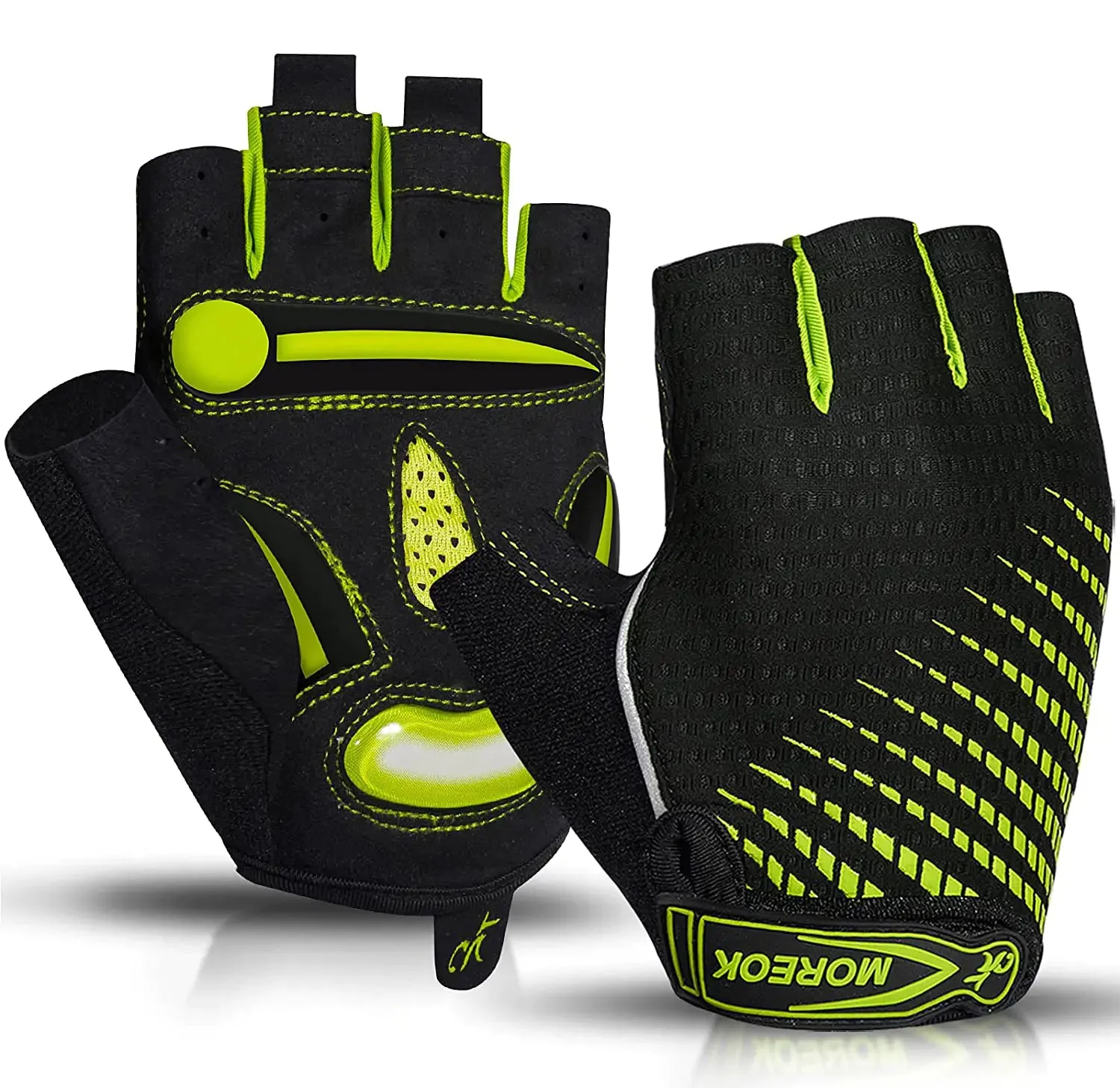 Half-Finger Cycling Gloves with Padded Palm - Breathable, Durable & Comfortable for Triathletes