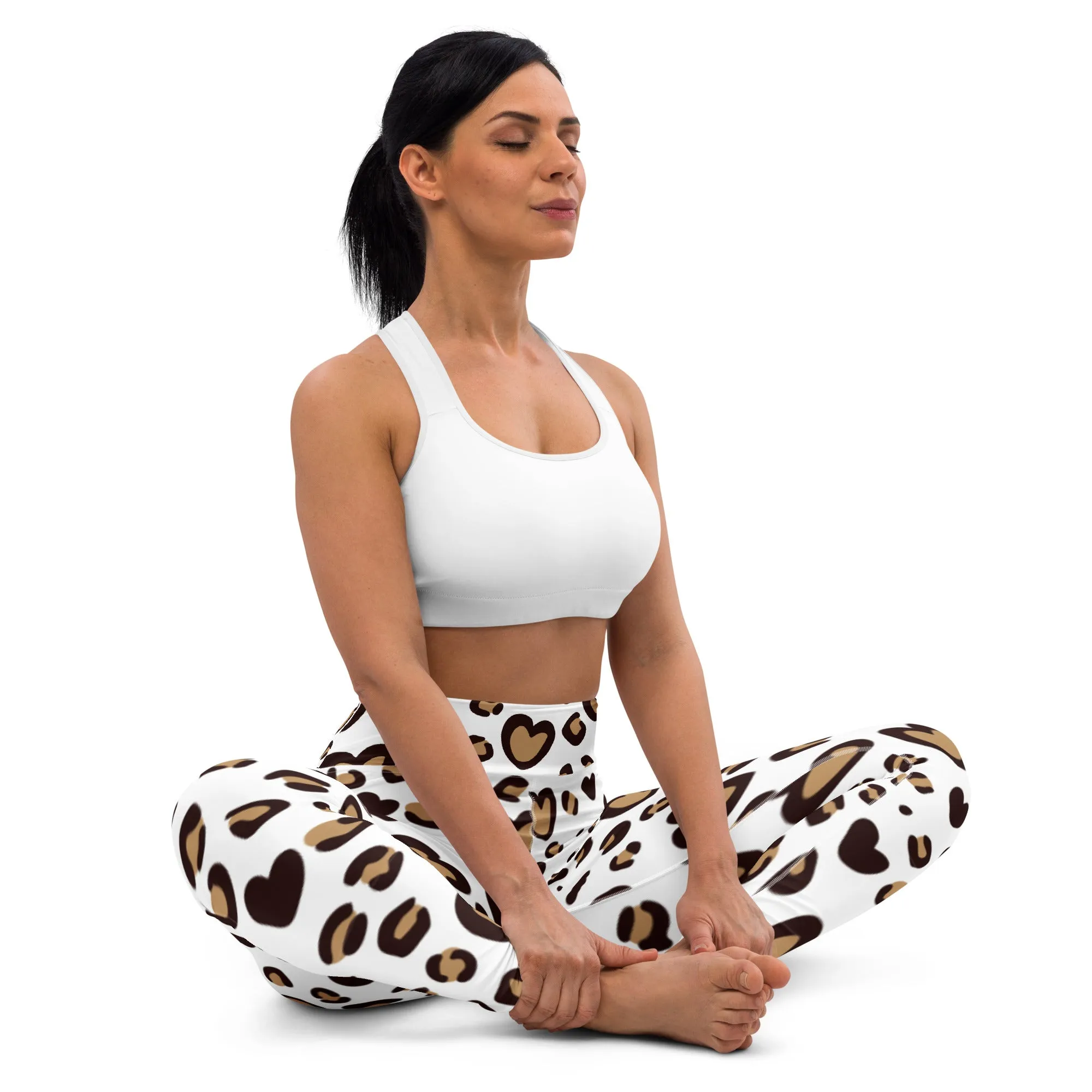 Heart Leopard Print Leggings