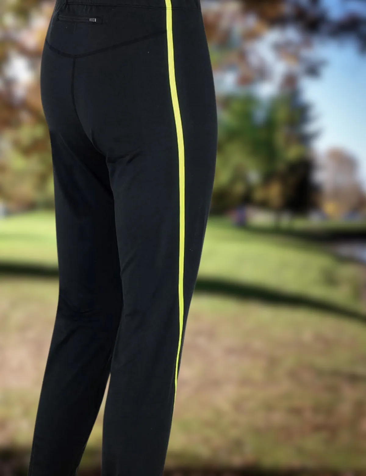 Herren Lauftight Lang Air Tech Schwarz Neon