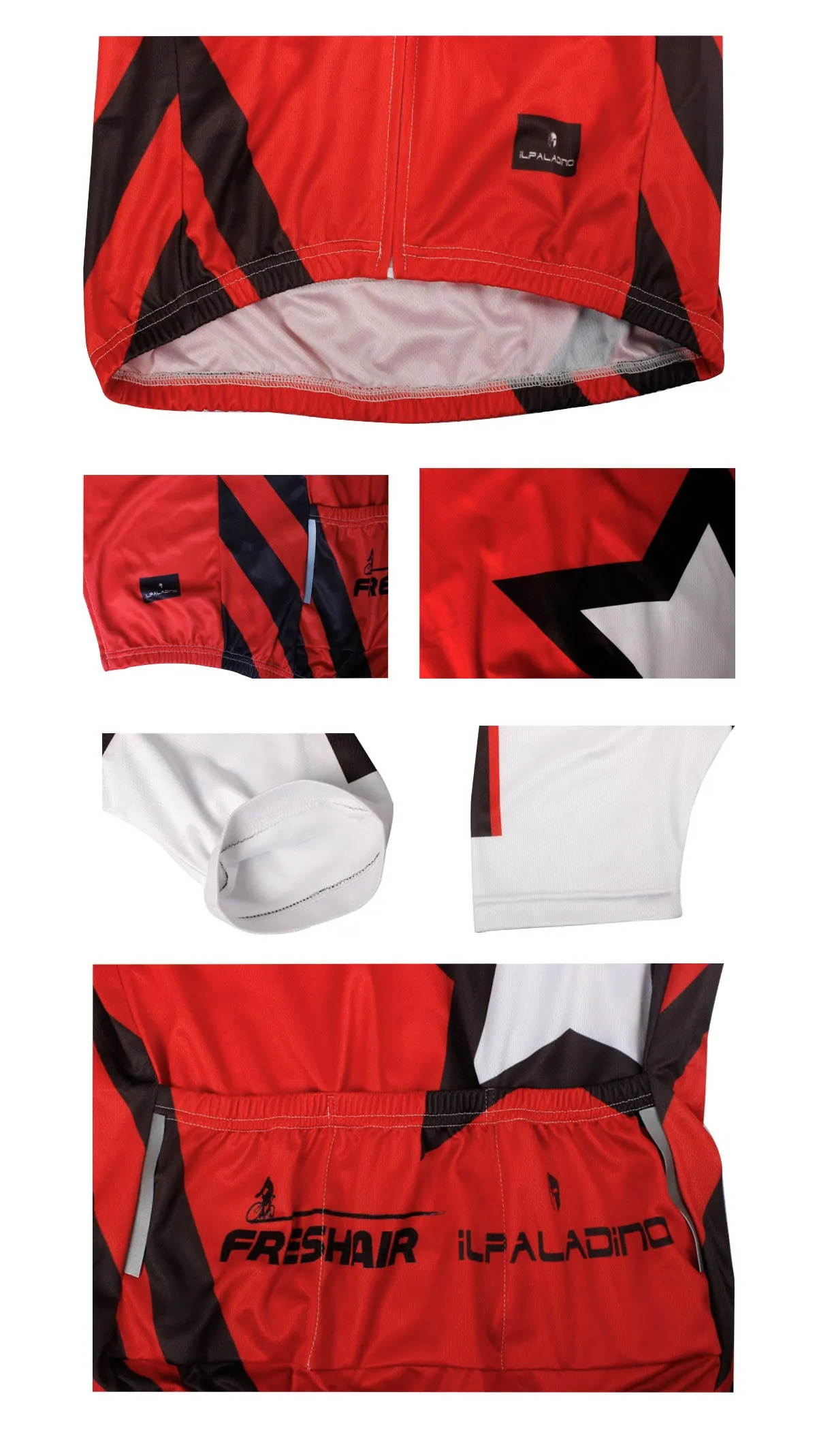 ILPALADINO Cycling Jersey for Men in Summer Breathable Red Bike Shirt Outdoor Exercise Bicycling Summer Pro Cycle Clothing Racing Apparel Outdoor Sports Leisure Biking Shirts NO.743