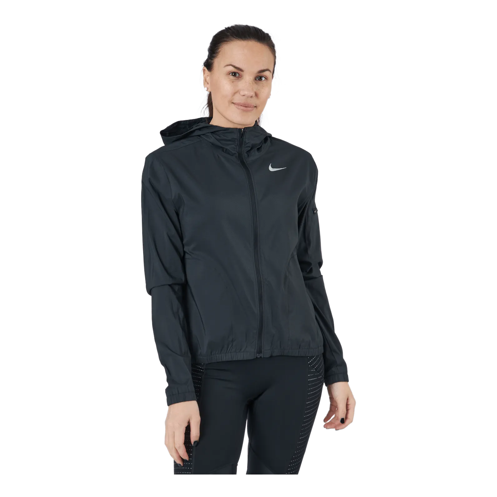 Impossibly Light Women's Hooded Running Jacket BLACK/REFLECTIVE SILV