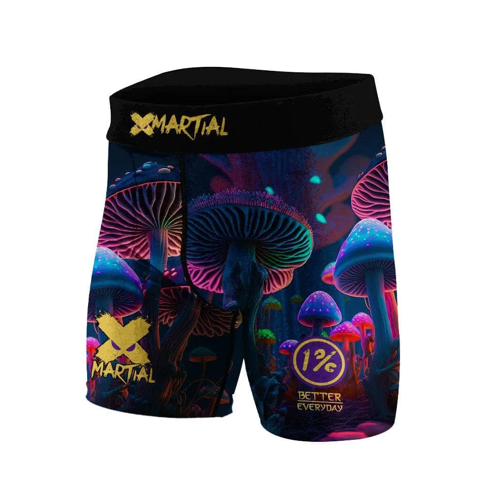 Indigo Mushroom BJJ/MMA Compression Shorts