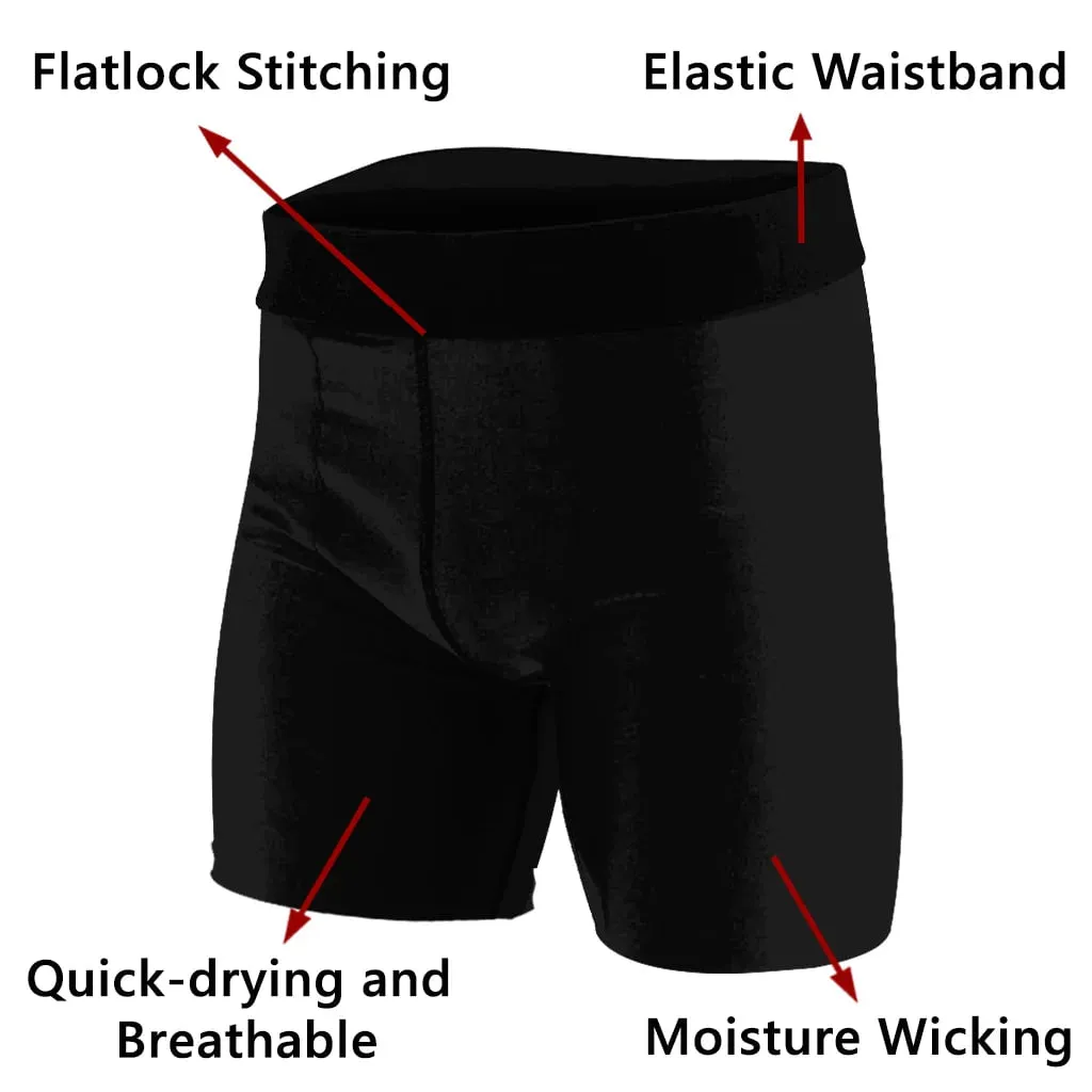 Indigo Mushroom BJJ/MMA Compression Shorts