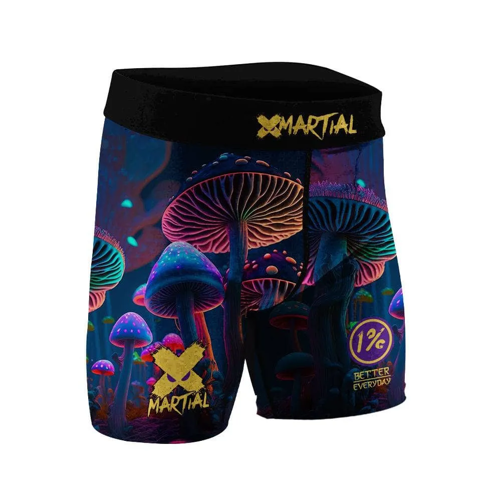 Indigo Mushroom BJJ/MMA Compression Shorts