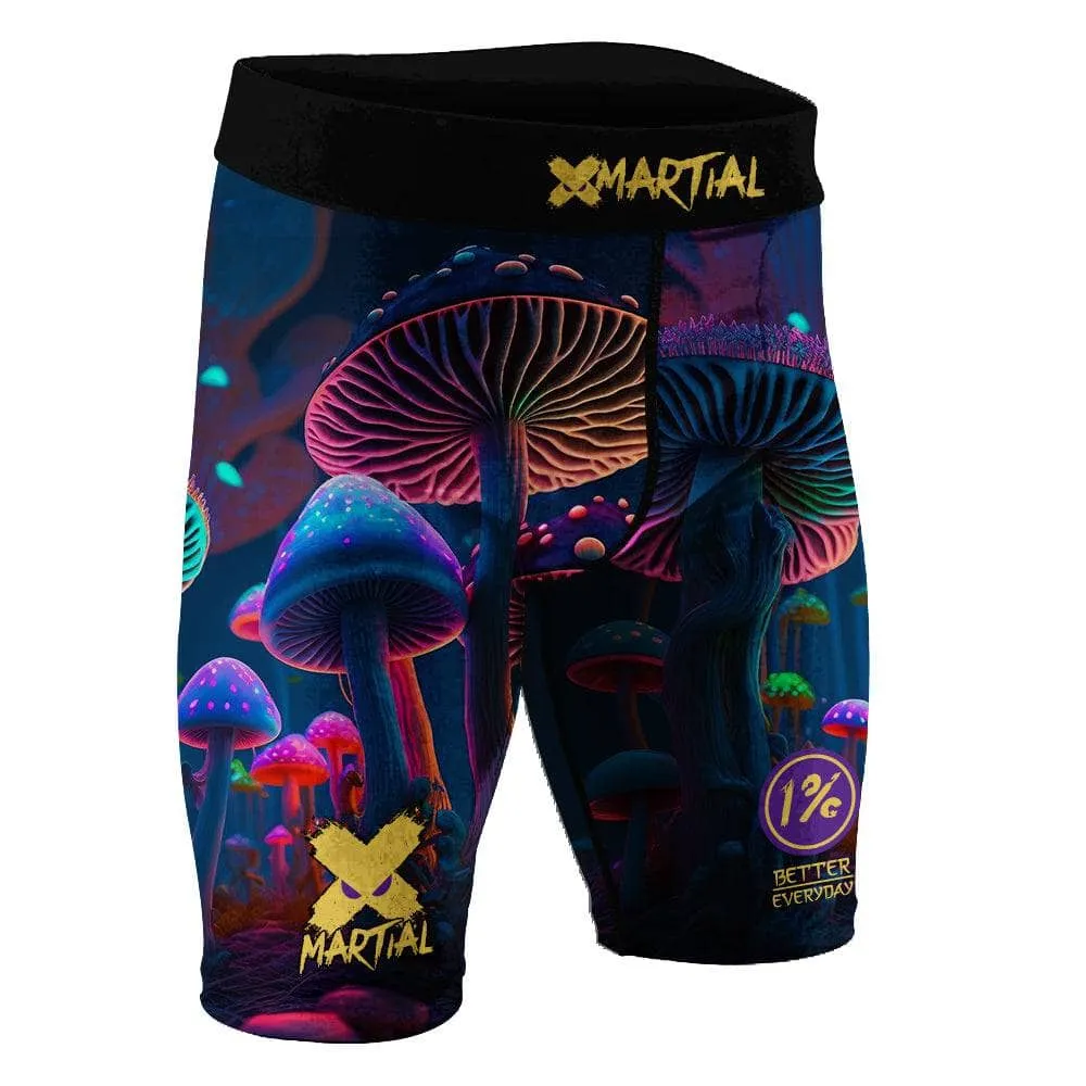 Indigo Mushroom BJJ/MMA Compression Shorts