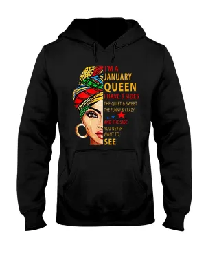 January Queen 3 Sides Horoscopes T-Shirt Hoodie