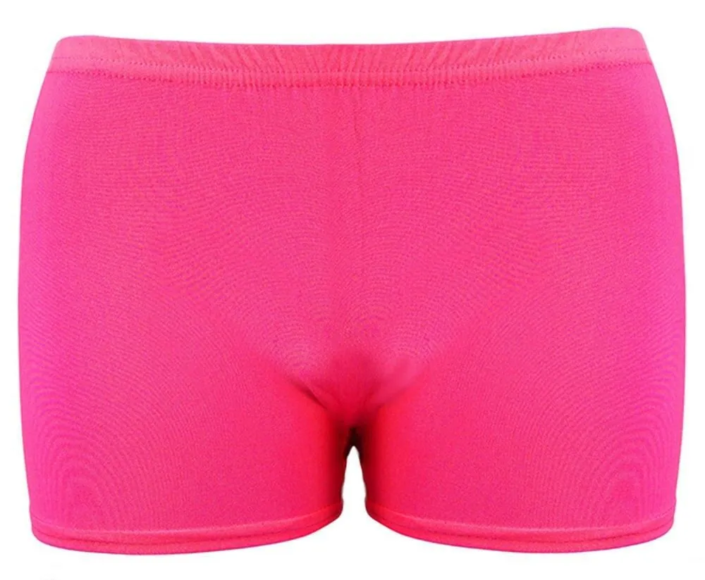 Kids Microfiber School Dance & Gym Lycra Hot Pants Shorts
