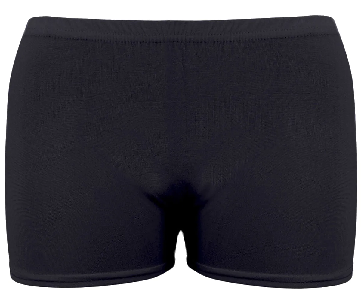 Kids Microfiber School Dance & Gym Lycra Hot Pants Shorts