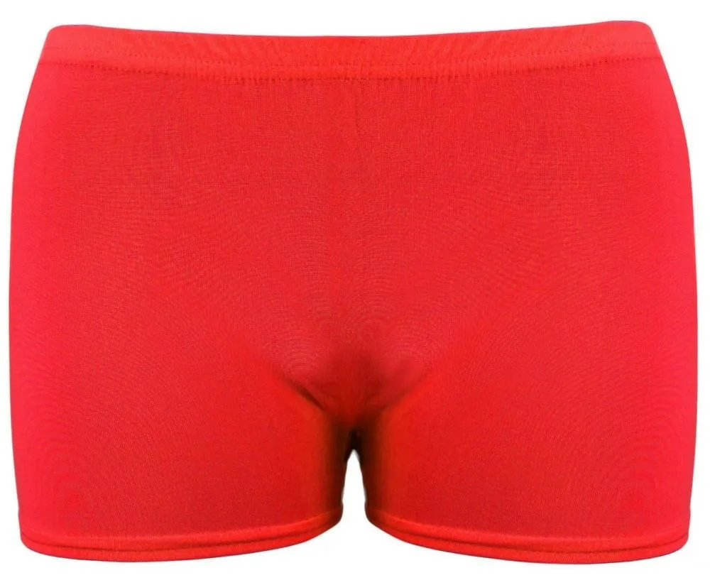 Kids Microfiber School Dance & Gym Lycra Hot Pants Shorts