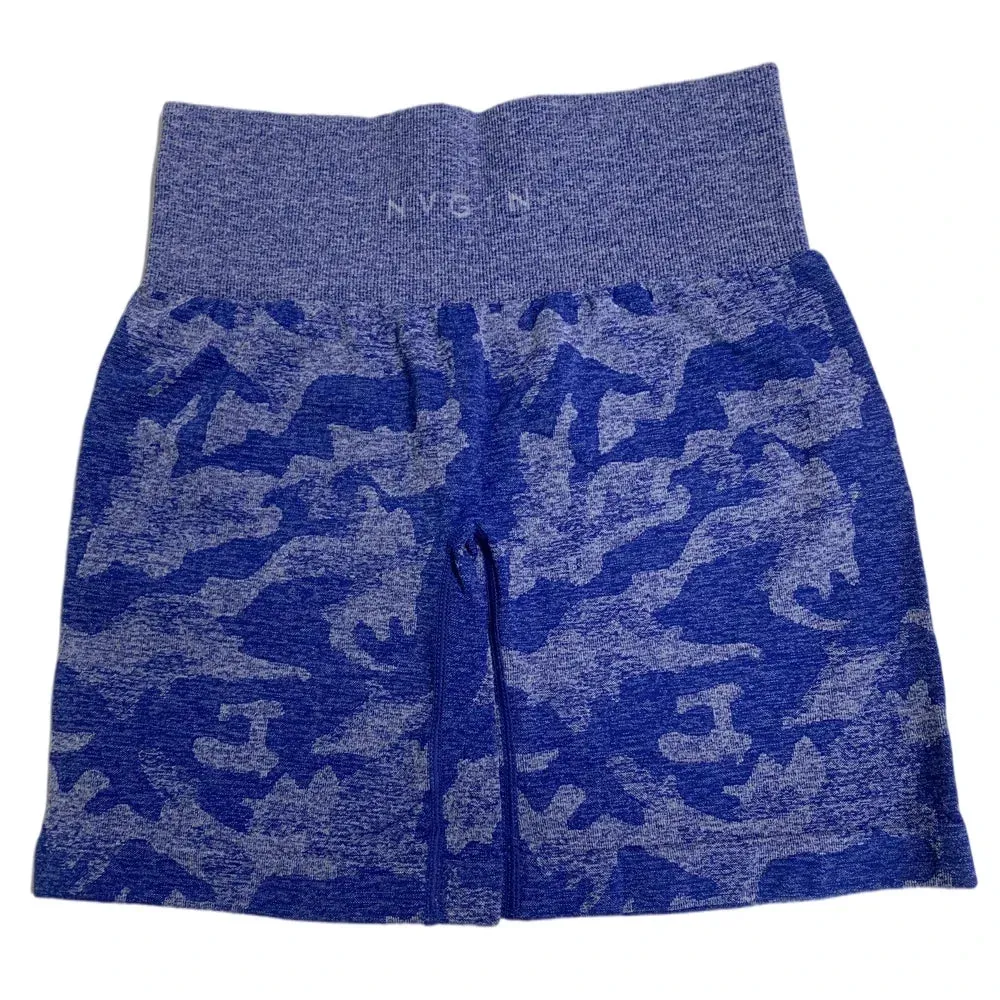 Ladies Camo Seamless running gym Shorts