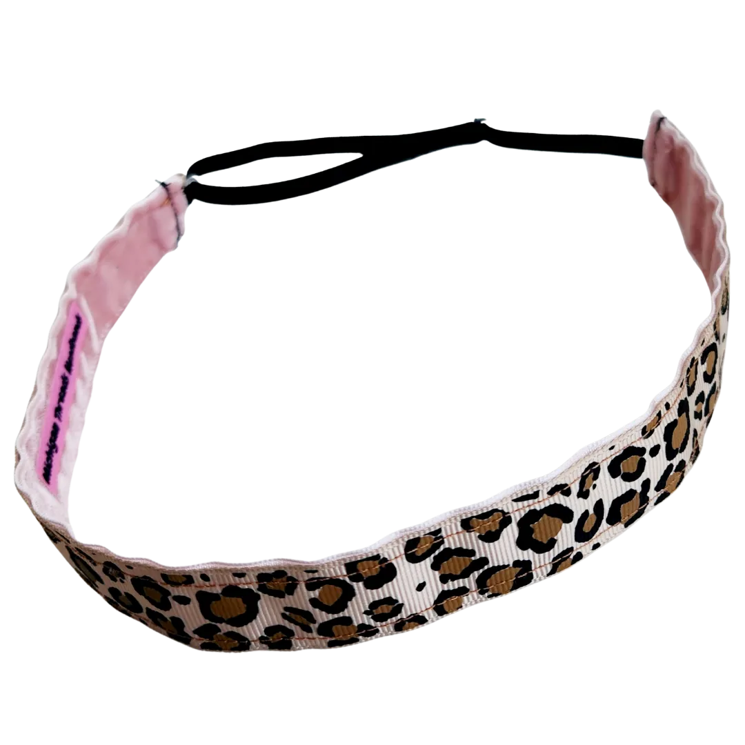 Leopard - Skinny Adjustable Non Slip Workout Headband