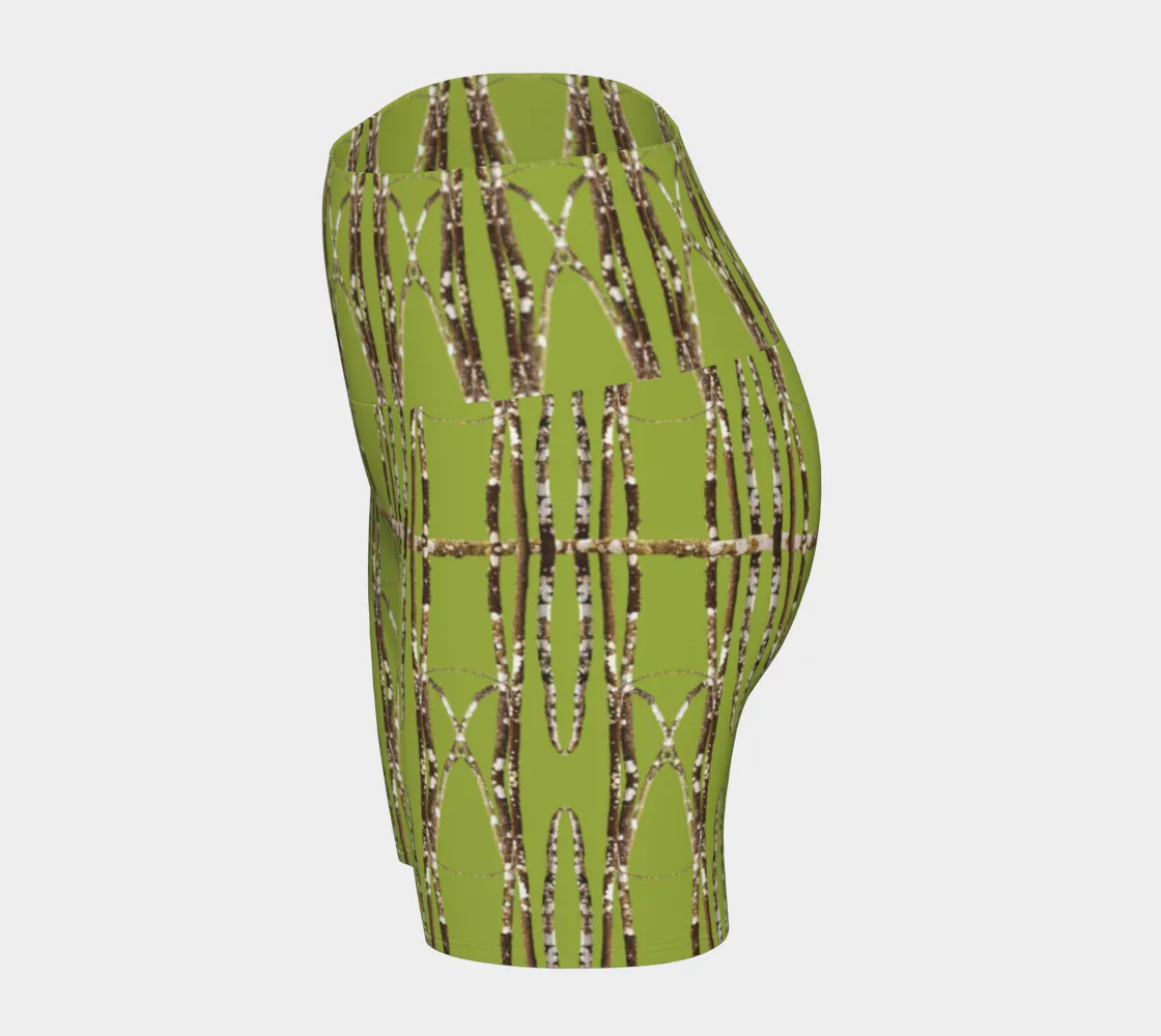 Lichen Log Green Yoga Shorts