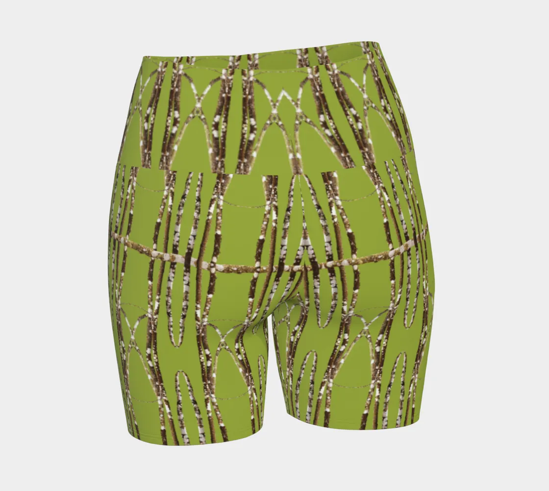 Lichen Log Green Yoga Shorts