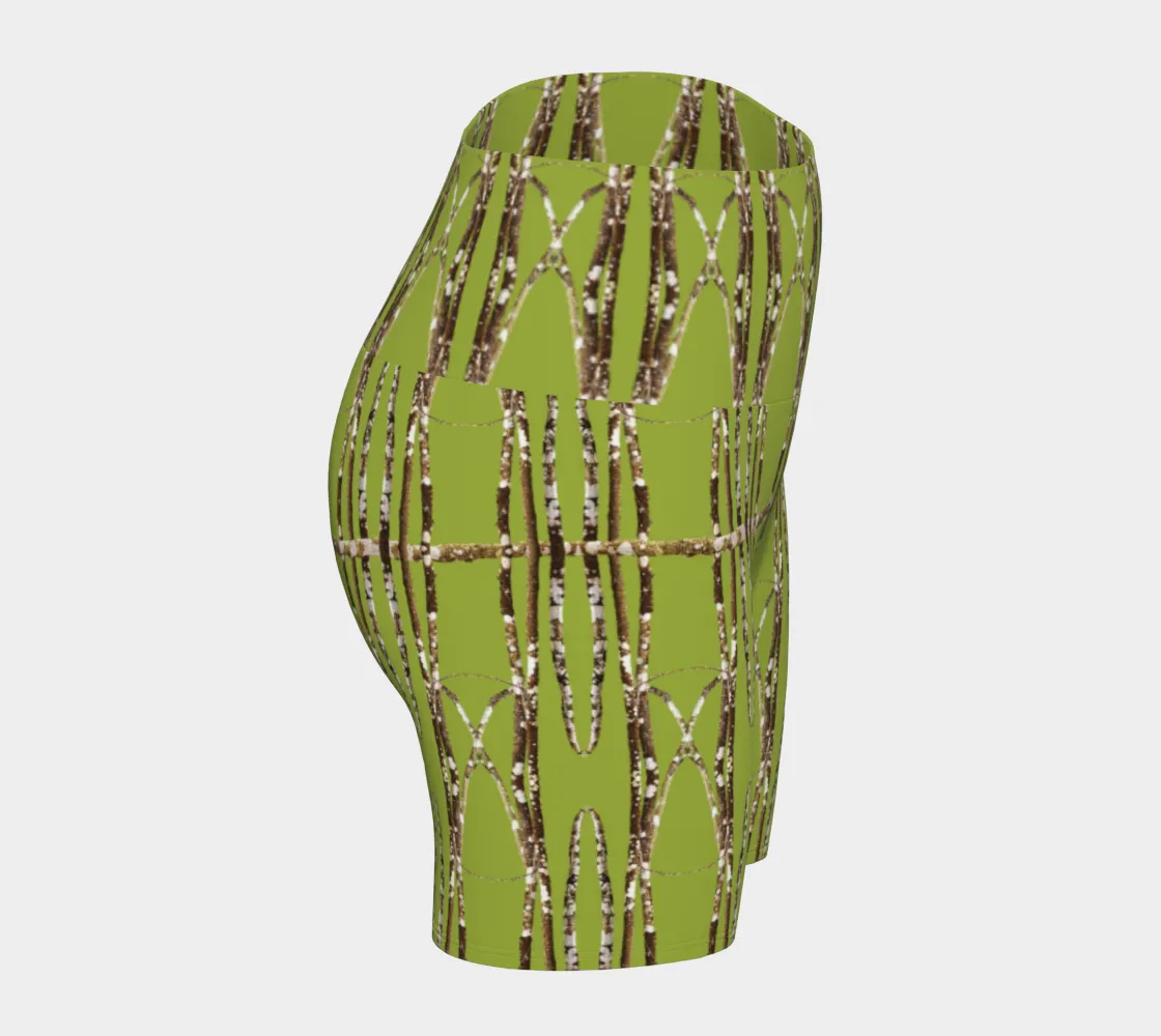 Lichen Log Green Yoga Shorts